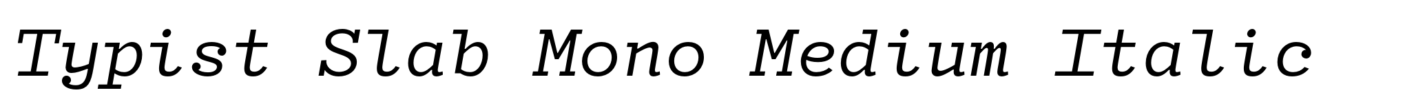 Typist Slab Mono Medium Italic image